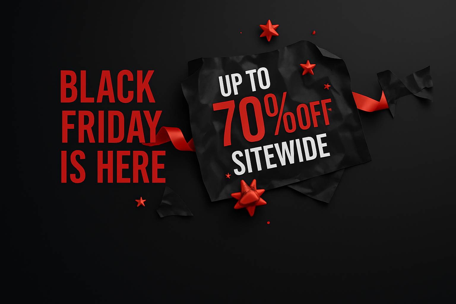 Black Friday up to 70% off sitewide